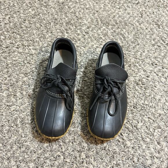 LL Bean Black Duck Boot Low Top Rain Shoes Men's Size 7 Made in USA - Picture 8 of 8